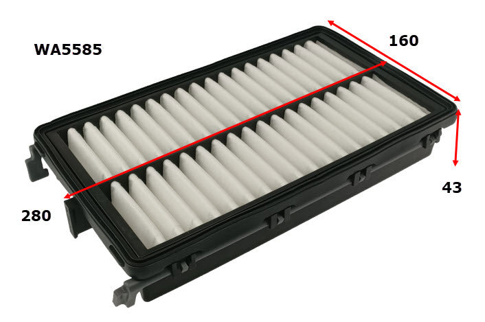 Air Filter Fits Hyundai/Kia WA5585 - Wesfil