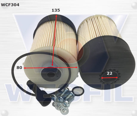 Diesel Fuel Filter R2851P Fits Nissan/Renault WCF304 - Wesfil