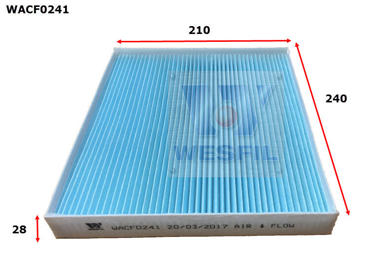Cabin Filter RCA381P Fits Hyundai/Kia WACF0241 - Wesfil