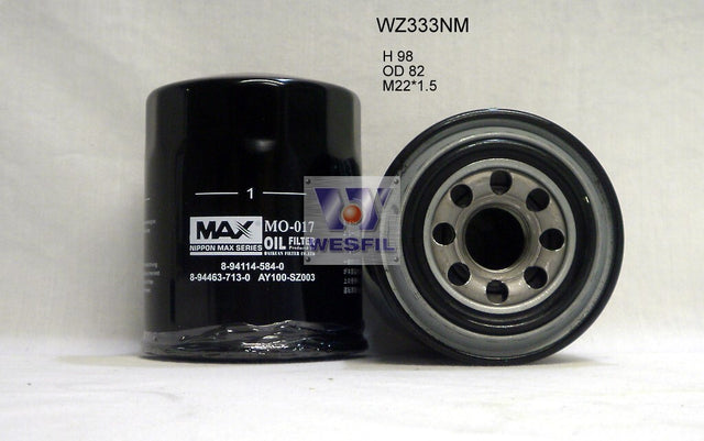 Oil Filter Z333 Fits Isuzu WZ333NM - Wesfil