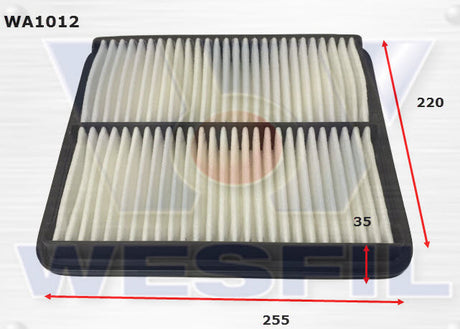 Air Filter A1354 Fits Daewoo WA1012 - Wesfil