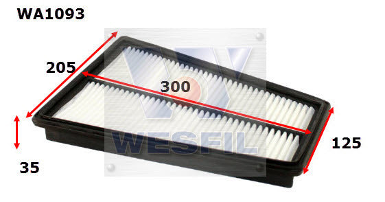 Air Filter A1737 Fits Kia WA1093 - Wesfil