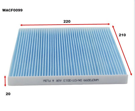 Cabin Filter RCA399P Fits Holden/Isuzu WACF0099 - Wesfil
