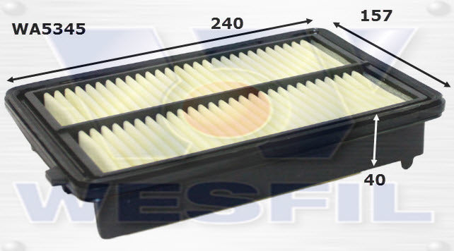 Air Filter A1869 Fits Honda WA5345 - Wesfil