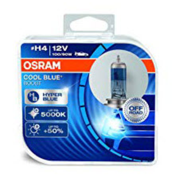 Halogen H4 12V 100/90W P43T-38 Cool Blue Boost 1=2 Globes 62193CBB-HCB - Osram
