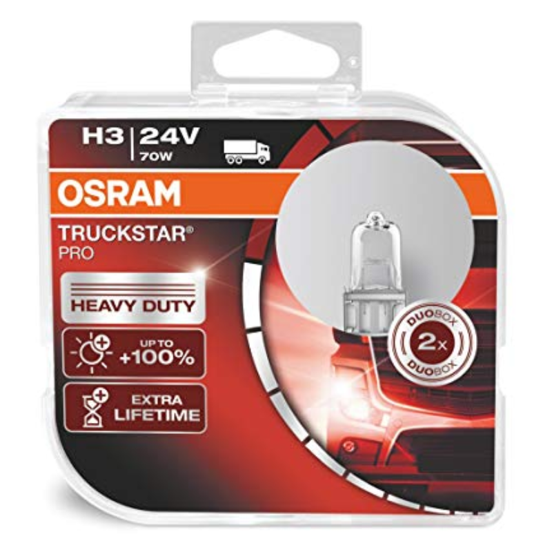Halogen H3 24V 70W PK22S Truckstar Duo Pack 64156TSP-HCB - Osram