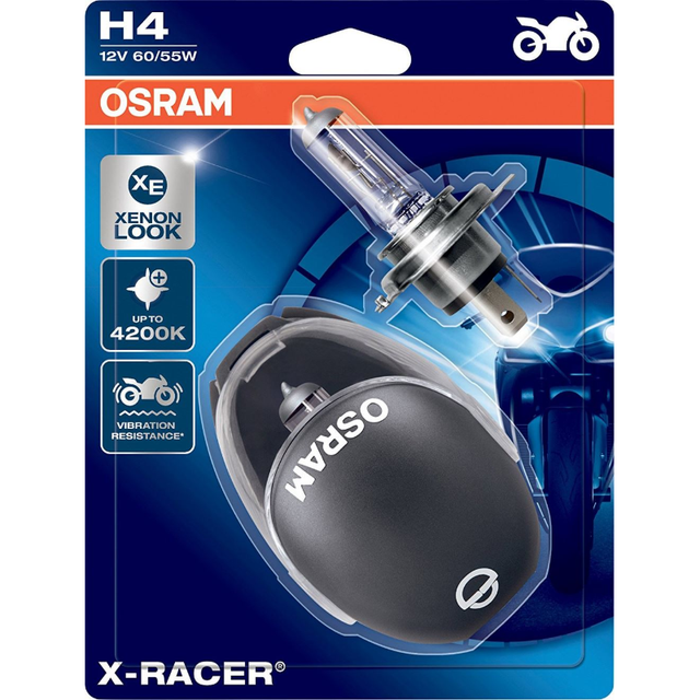 H4 12V 60/55W Racer Twin B/P - P43T-46 (1 = 2 Globes) 64193XR-02B - Osram