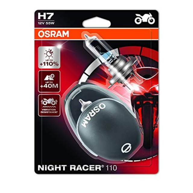 H7 12V 55W Night Racer +110% - PK26D (1 = 2 Globes) 64210NR1-02B - Osram