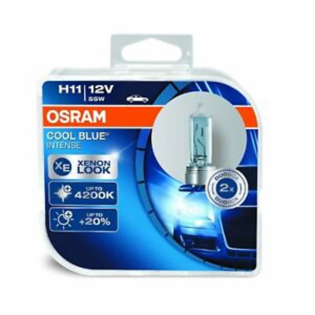 H11 12V 55W Cool Blue Intense - PGJ19-2 (Duo Pack) 64211CBI-HCB - Osram