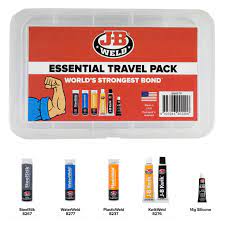 Essential Travel Pack 3 x Putty Sticks, Wkickweld and Black Silicone - J-B Weld | Universal Auto Spares