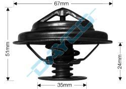 Thermostat 67MM Dia 82C VW DT58A - DAYCO | Universal Auto Spares