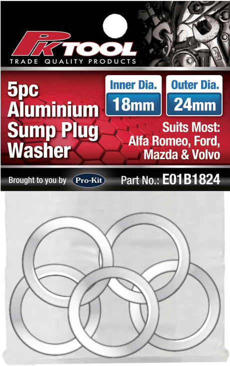 5 Pieces Aluminium Sump Plug Washer - PKTool | Universal Auto Spares