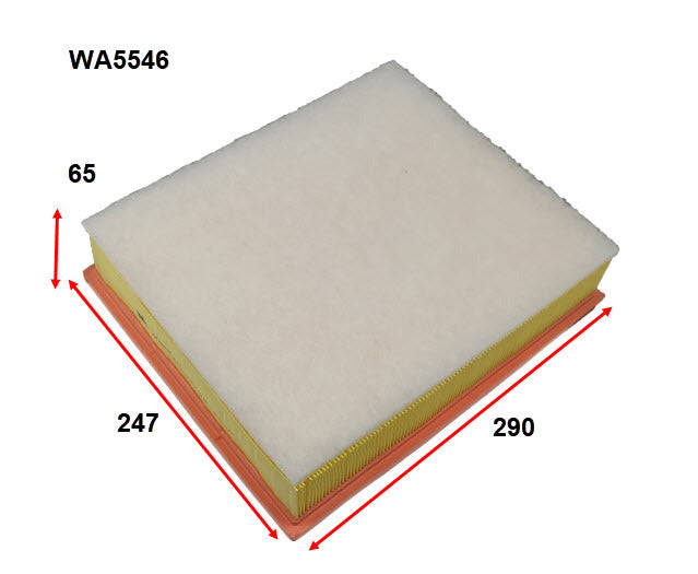 Air Filter A2074 Fits VW WA5546 - Wesfil