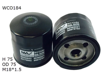Oil Filter Fits Holden WCO184NM - Wesfil
