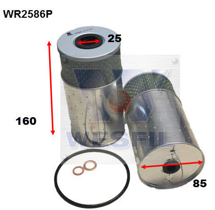 Oil Filter R2586P Fits Daewoo WR2586P - Wesfil