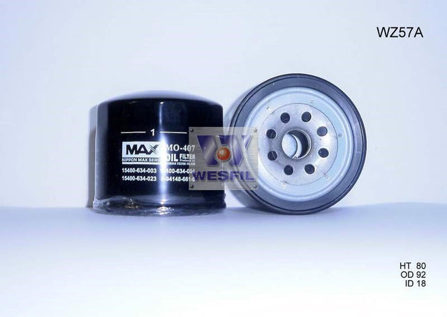 Oil Filter Z57A Fits Honda/Mazda WZ57NM - Wesfil
