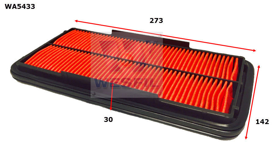 Air Filter A1902 Fits Honda WA5433 - Wesfil