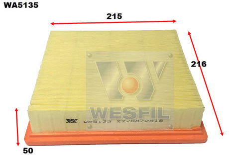 Air Filter A1847 Fits Chrysler WA5135 - Wesfil