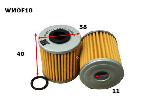 Oil Filter RMC127 Motorcycle Fits Kawasaki/Suzuki WMOF10 - Wesfil