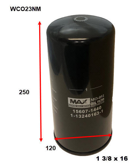 Oil Filter Z233 Fits Hino/Isuzu WCO23NM - Wesfil