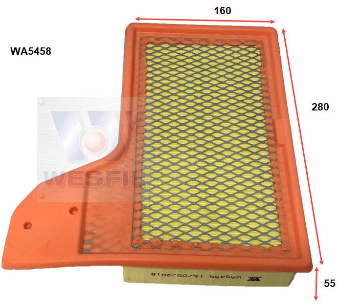 Air Filter A1942 Fits Ford WA5458 - Wesfil