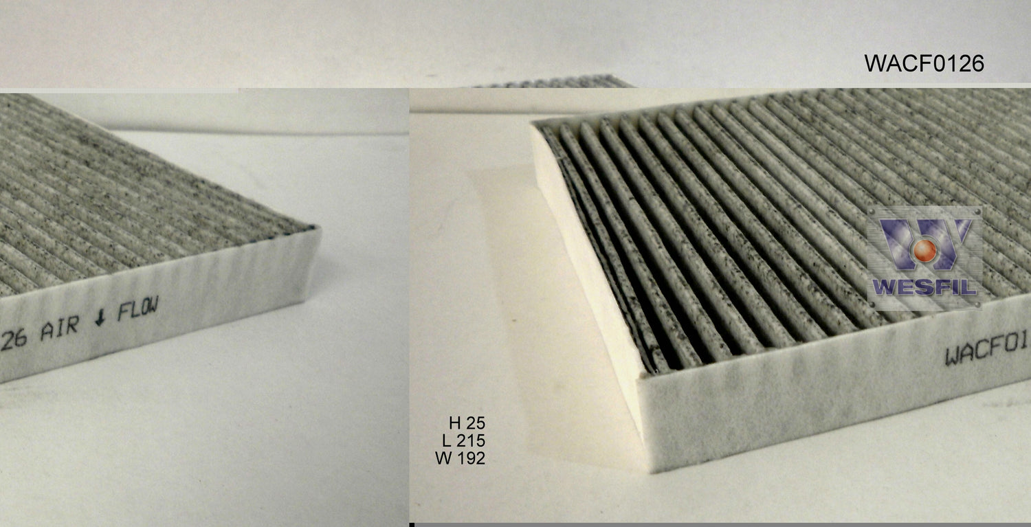 Cabin Filter RCA257P Fits Dodge/Jeep/Ram WACF0126 - Wesfil