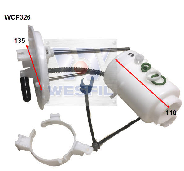 In-Tank Fuel Filter Z898 Fits Mazda WCF326 - Wesfil