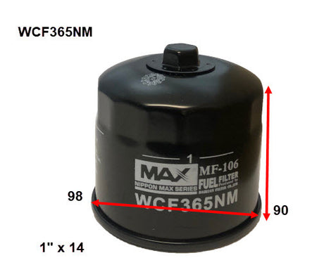 Diesel Fuel Filter Z1141 Fits Hino WCF365NM - Wesfil