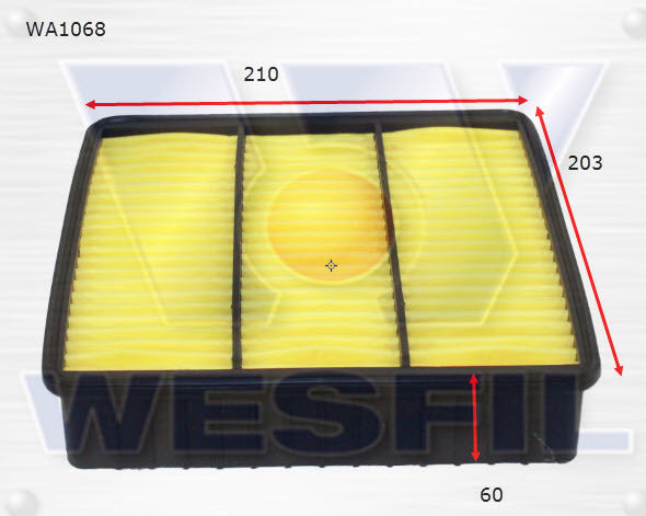 Air Filter Fits Mitsubishi WA1068 - Wesfil