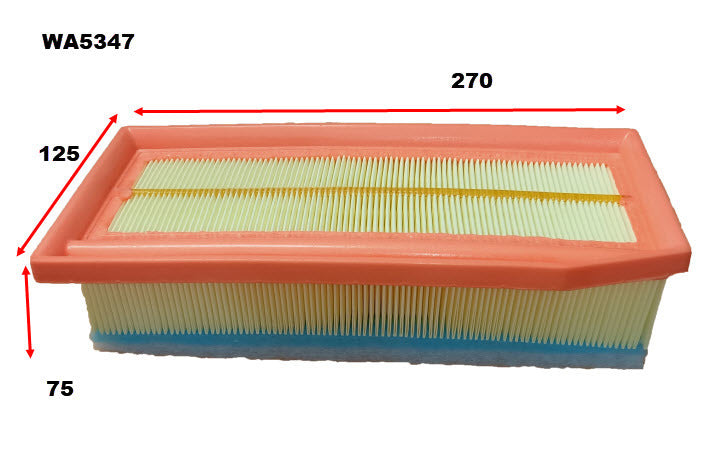 Air Filter A1853 Fits Renault WA5347 - Wesfil