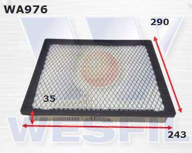 Air Filter A1332/A1581 Fits Jeep WA976 - Wesfil