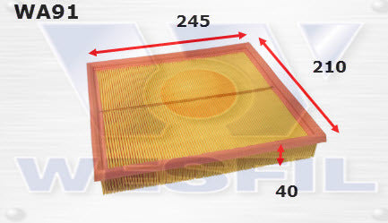 Air Filter A1300 Fits Daewoo WA918 - Wesfil