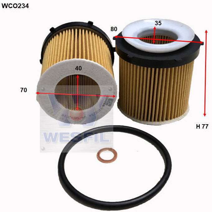Oil Filter R2870P Fits BMW WCO234 - Wesfil
