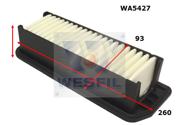 Air Filter A2063 Fits Suzuki WA5427 - Wesfil
