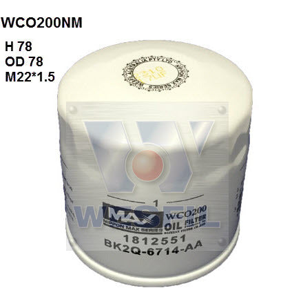 Oil Filter Z1106 Fits Ford/Land Rover WCO200NM - Wesfil