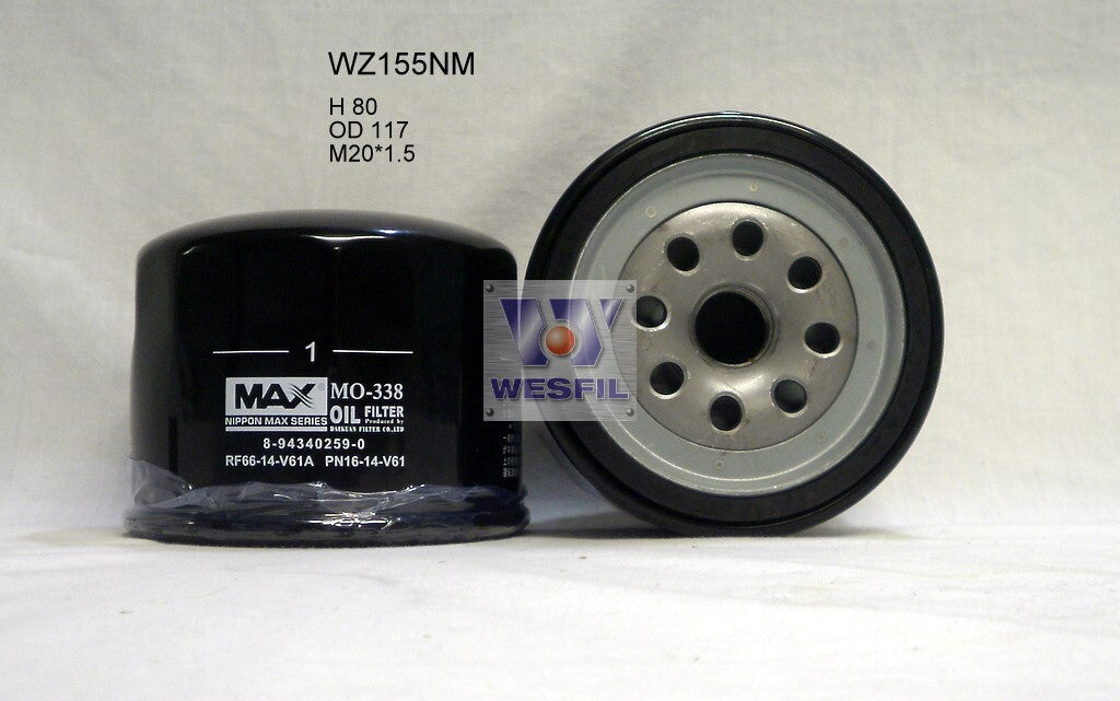 Oil Filter Z155 Fits Asia/Ford/Land Rover/Mazda WZ155NM - Wesfil