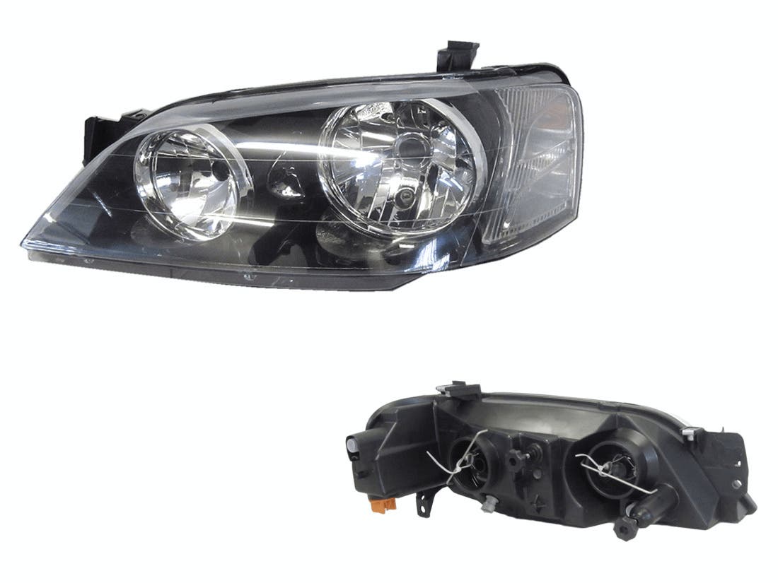 Headlight (LHS, Black) Ford Fairlane BA/BF 2003 - 2007 FDFL - HEL - 66L - Sterling Parts - Headlight Assemblies - Sterling Parts