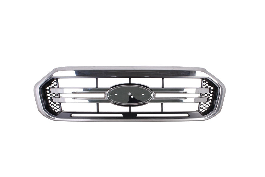 Front Grille (Black/Chrome, Modified Design, No "Ranger" Word) Ford Ranger PX Series 3 2018 - 2022 FDRG-GRI-31F - Sterling