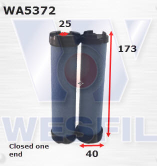 Air Filter HDA5989 Fits John Deere WA5372 - Wesfil