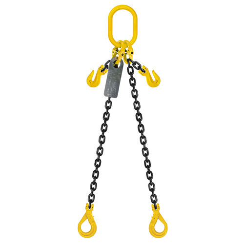 Grade 80 Sling Hook Chain Sling Assembly 2 Legs 2m With Shorting Hook - Austlift