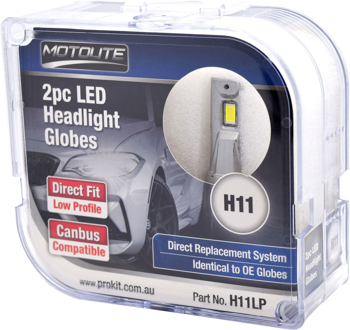 2 Piece H1 Direct Fit LED Headlight Globes 6500K Plug and Play Canbus Compatible – Motolite | Universal Auto Spares