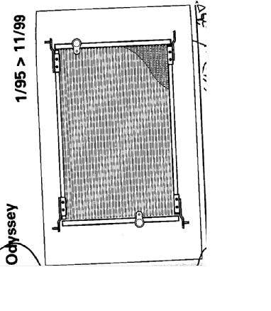 Condenser (Generation 1) Honda Odyssey RA A/C 1995 - 2000 HDOD-COD-020 - Sterling