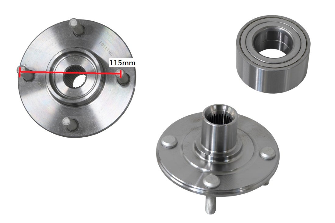 Front Wheel Hub with Bearing Mitsubishi Lancer CE/G/H (4X114.3MM) 07/1996 - 08/2007 HUB-MBLC-004F - Sterling