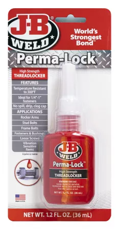 Perma-lock Red Threadlocker Superior Lock Threaded Fasteners 3 Sizes - J-B Weld 36ml