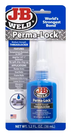 Perma-lock Blue Threadlocker Superior Lock Threaded Fasteners 3 Sizes - J-B Weld 36mL
