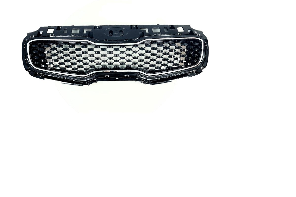 Grille Bar Insert (Upper, Black with Chrome Frame) Kia Sportage QL 2015 - 2018 KISP-GRI-07F - Sterling