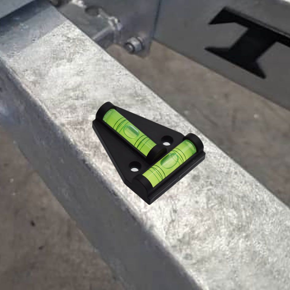 4 Piece T-Type Caravan & Trailer Leveler – Dual Axis Bubble Level - Loadmaster | Universal Auto Spares