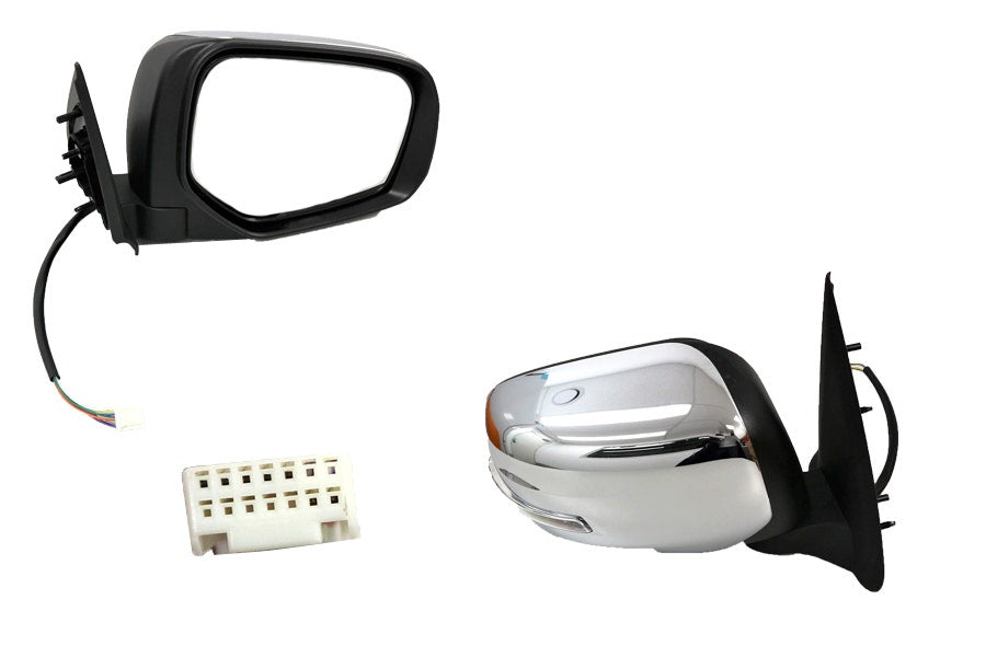 Door Mirror (RHS, Chrome, with Lamp & Folding) Mitsubishi Triton MQ 2015 - 2018 MBTT - DOM - 27R - Sterling Parts - Exterior Mirrors - Sterling Parts