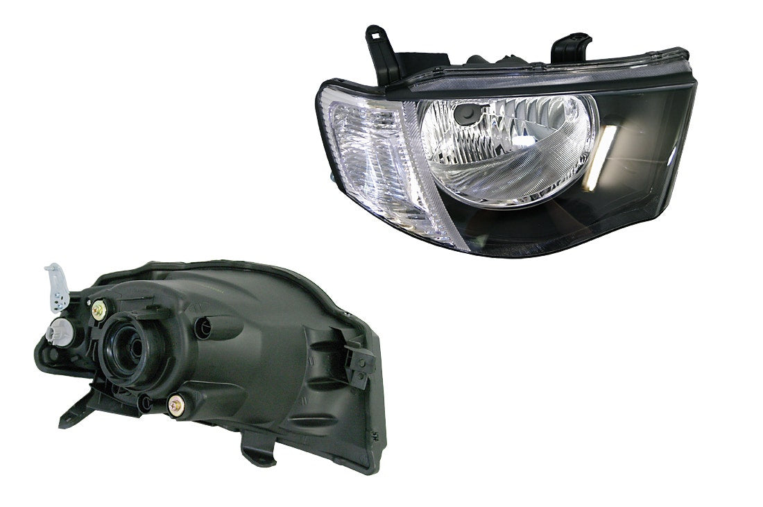 Headlight (RHS, Clear Blinker) Mitsubishi Triton MN 2009 - 2015 MBTT - HEL - 19R - Sterling Parts - Headlight Assemblies - Sterling Parts