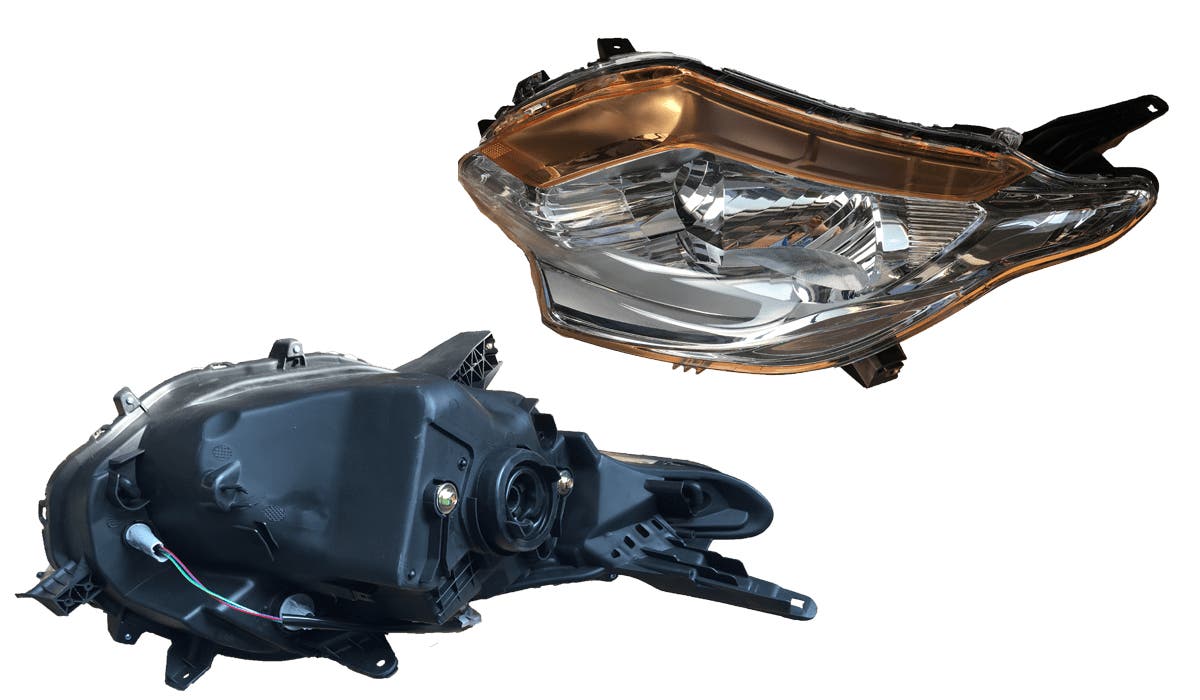 Headlight (LHS, Chrome, Halogen H4) with Amber Reflector Mitsubishi Triton MQ 2015 - 2018 MBTT - HEL - 22L - Sterling Parts - Headlight Assemblies - Sterling Parts